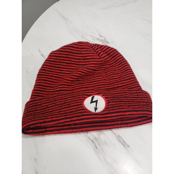 VINTAGE Marilyn Manson 1990s Antichrist Superstar Shock‎ Logo Beanie Authentic - Picture 6 of 7